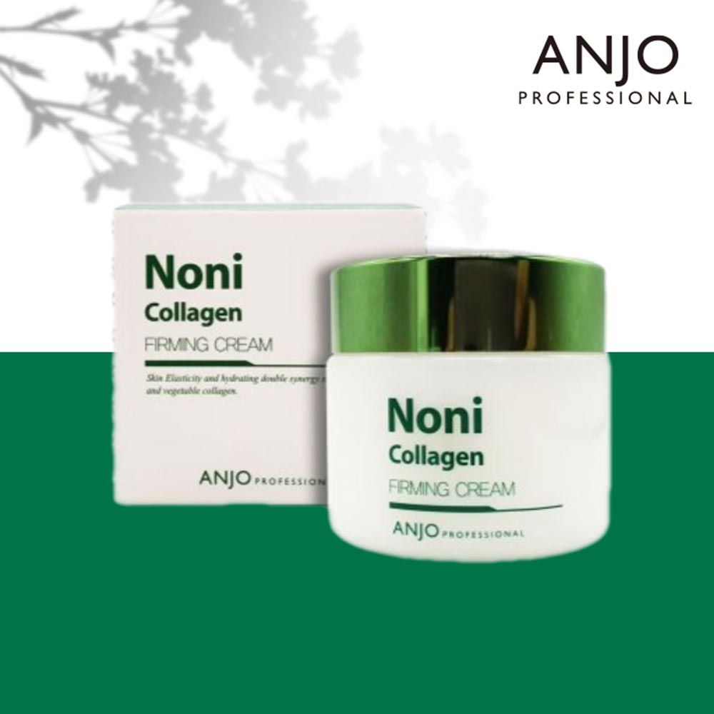 [ANJO] Professional Noni Collagen Firming Cream - Anti-Wrinkle, Elasticity Boost, Moisture-Rich, Intensive Care for Tired Skin, 100ml + 100ml-Made in Korea